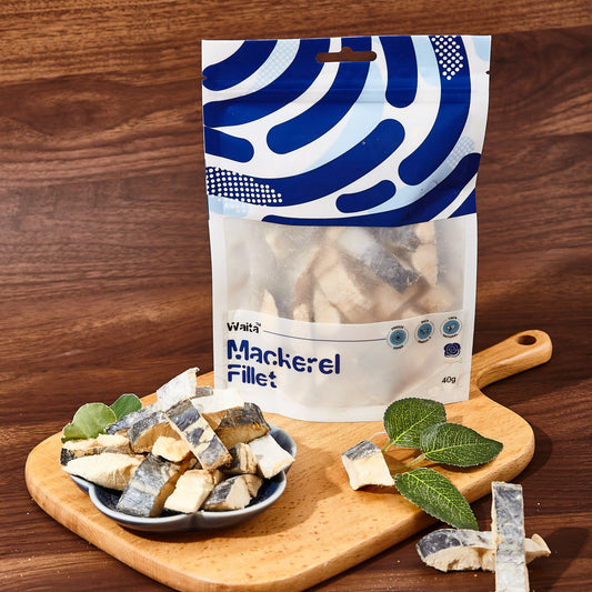 Waita Freeze Dried Mackerel 40g | Freeze Dried Natural Treats for Dogs and Cats Pawtastic Munchies
