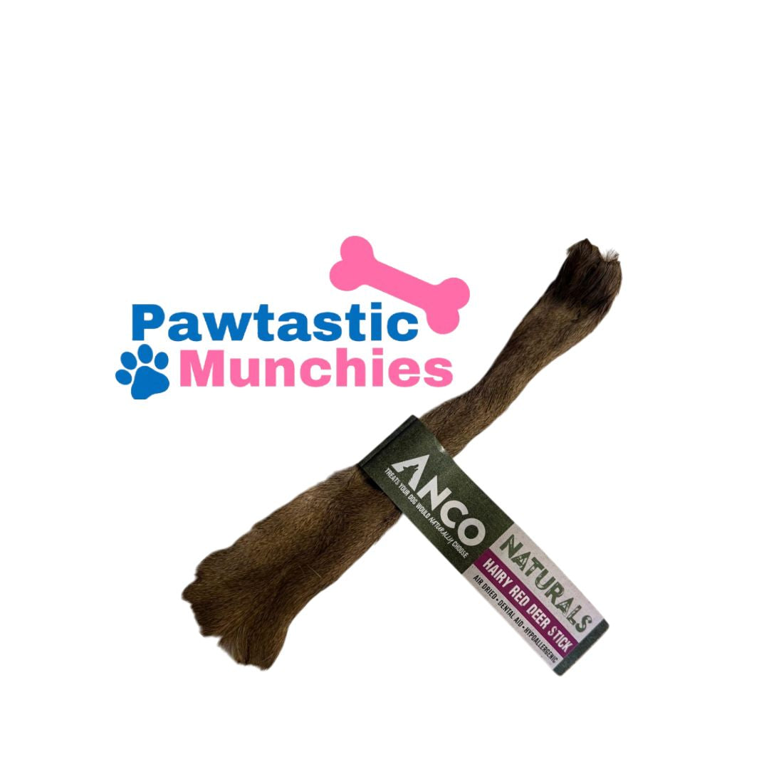 Anco Naturals Hairy Red Deer Sticks