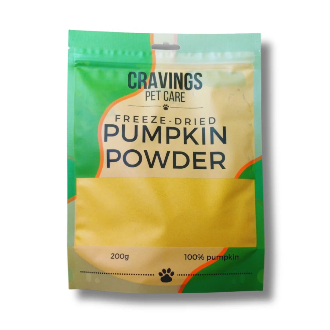 Cravings Pet Care Pumpkin Powder | Freeze-Dried Food Topper Powder for Cats & Dogs | 100% Pumpkin | 200g Pawtastic Munchies