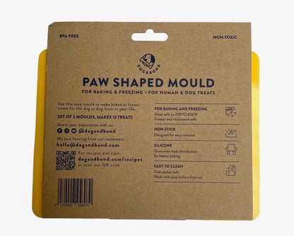 6-Paw Silicone Mould for Baking and Freezing (2-Pack, Yellow)