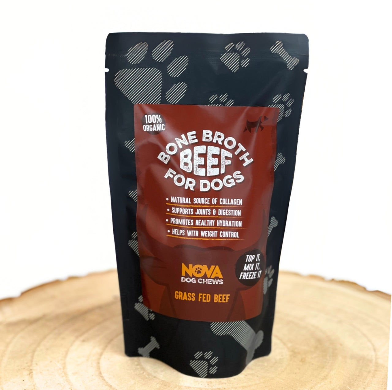 Nova Bone Broth For Dogs - Natural, Organic - Rich in Collagen, Glucosamine and Chondroitin
- 230ml dog supplements pet