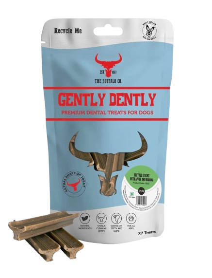 Gently Dently - Various Flavours - 7 Dental Sticks per Bag Natural Dog Treats