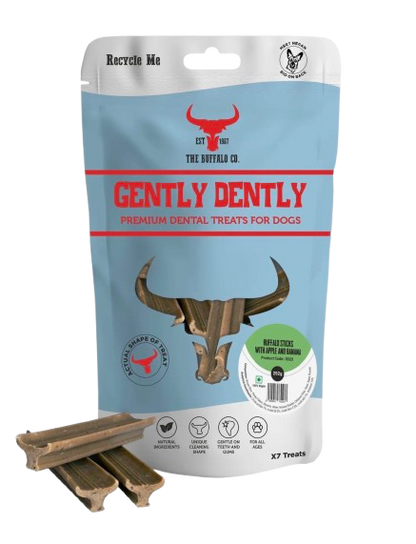 Gently Dently - Various Flavours - 7 Dental Sticks per Bag Natural Dog Treats