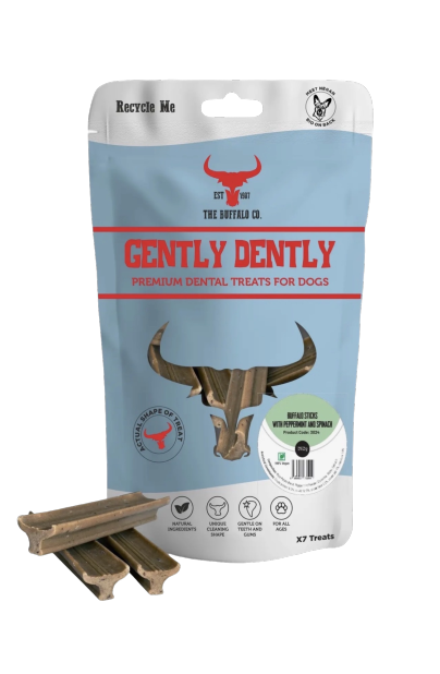 Gently Dently - Various Flavours - 7 Dental Sticks per Bag Natural Dog Treats