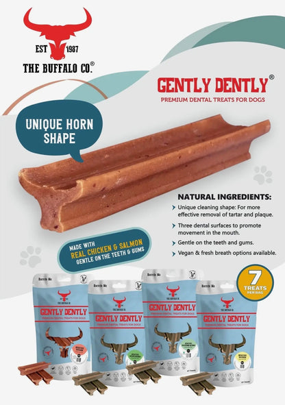 Gently Dently - Various Flavours - 7 Dental Sticks per Bag Natural Dog Treats