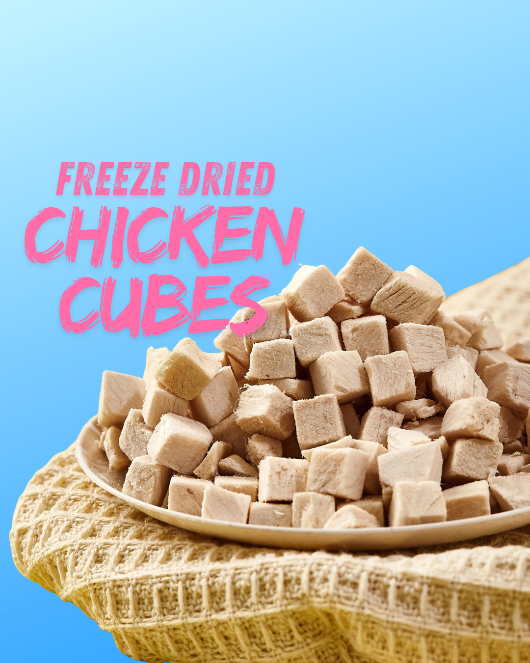 Pawtastic Munchies Freeze Dried Chicken Cube 50g Natural Dog & Cat treats Pawtastic Munchies