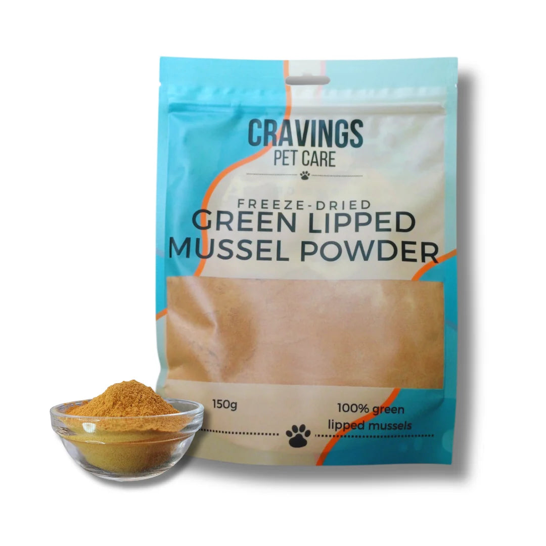 Cravings Pet Care Green Lipped Mussel Powder | Freeze-Dried Food Topper Powder for Cats & Dogs | 100% Green Lipped Mussel | 150g Pawtastic Munchies