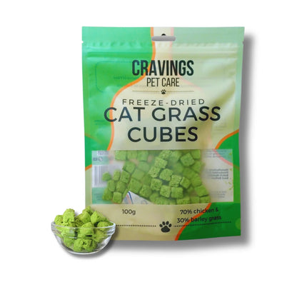 Freeze Dried Cat Grass Cubes 130g Pawtastic Munchies