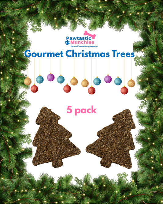 Pawtastic munchies Christmas trees festive treats