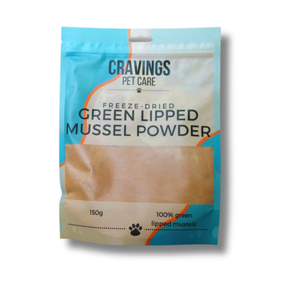 Cravings Pet Care Green Lipped Mussel Powder | Freeze-Dried Food Topper Powder for Cats & Dogs | 100% Green Lipped Mussel | 150g Pawtastic Munchies