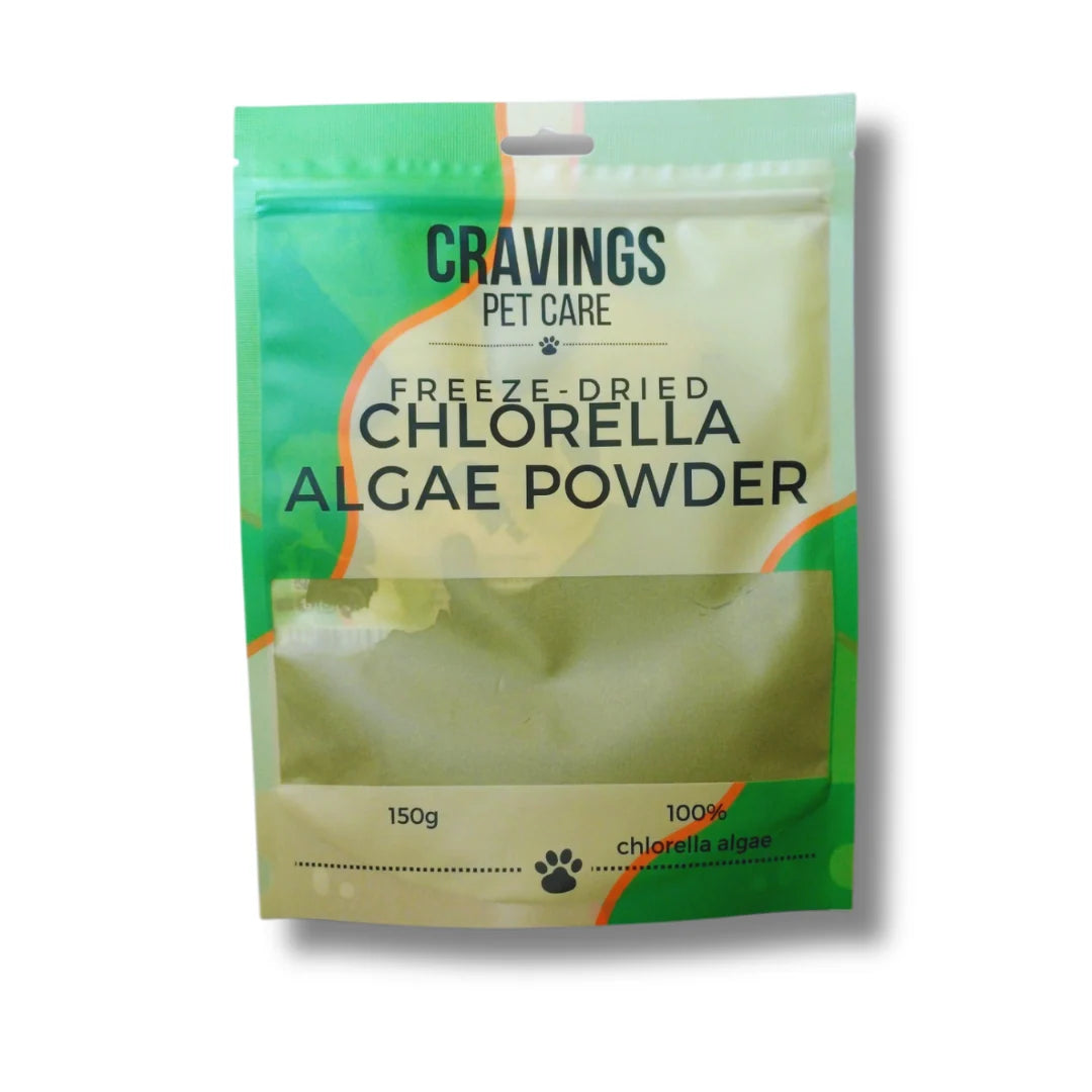 Cravings Pet Care Chlorella Algae Powder | Freeze-Dried Food Topper Powder for Cats & Dogs | 100% Chlorella Algae | 150g Pawtastic Munchies