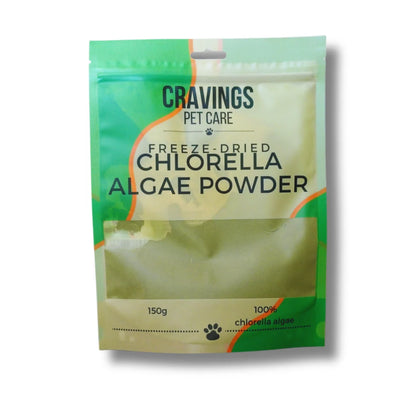 Cravings Pet Care Chlorella Algae Powder | Freeze-Dried Food Topper Powder for Cats & Dogs | 100% Chlorella Algae | 150g Pawtastic Munchies