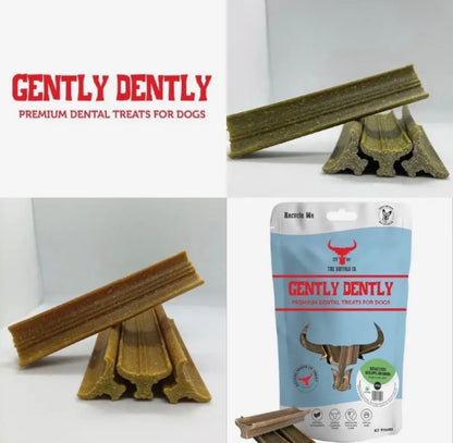 Gently Dently - Various Flavours - 7 Dental Sticks per Bag Natural Dog Treats