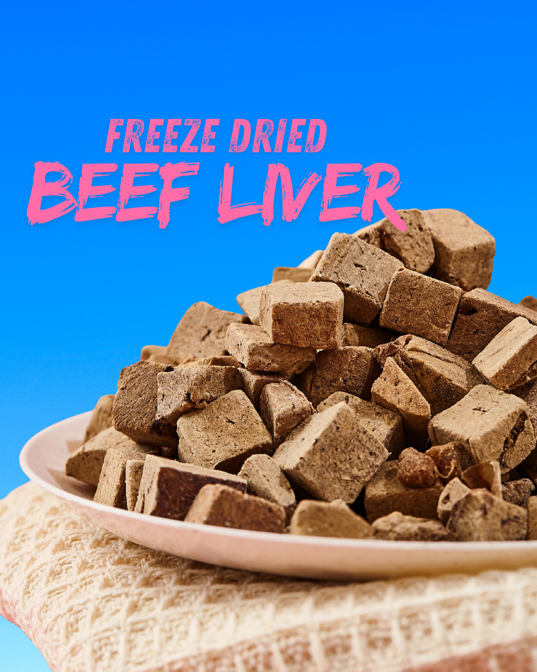 Pawtastic Munchies Freeze Dried Beef Liver Cubes 60g natural dog & cat treat Pawtastic Munchies