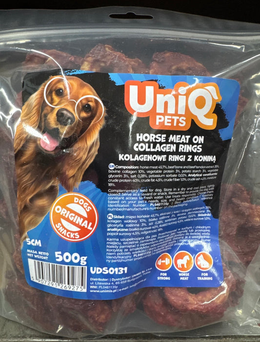Horse Meat Collagen Rings For Dogs 500g Natural Dog Treats