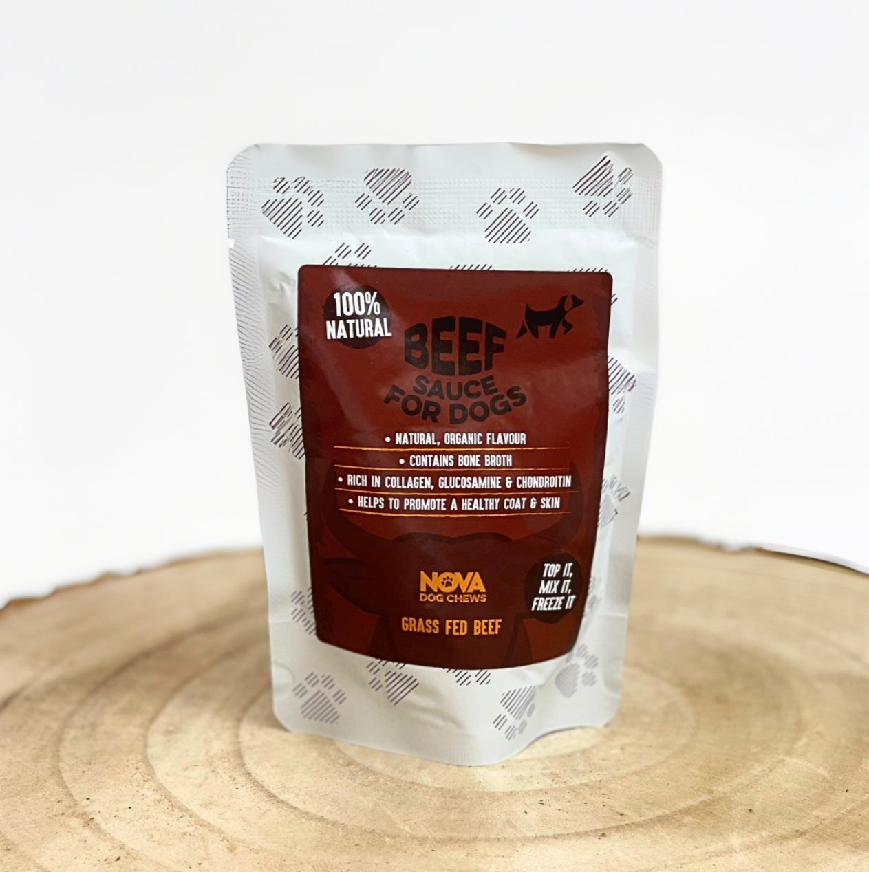 Nova Sauces 100ml for Dogs - Chicken, Lamb, Beef, Duck, and More - Rich in Collagen, Chondroitin, and Glucosamine