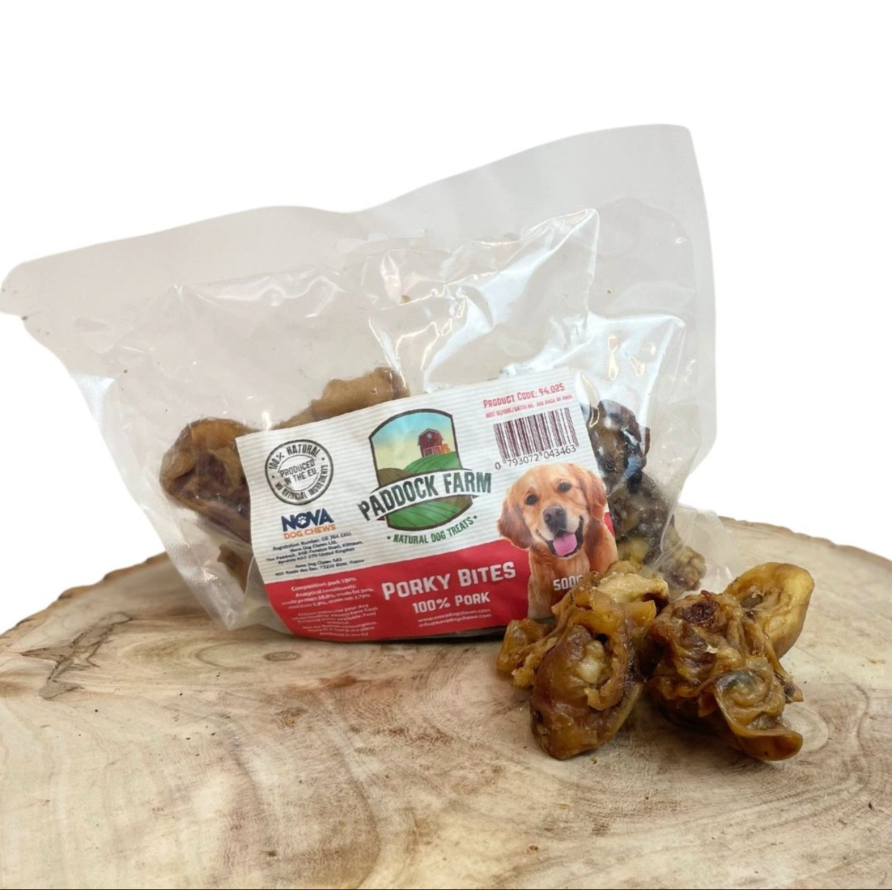 Porky bites 500g natural dog treats