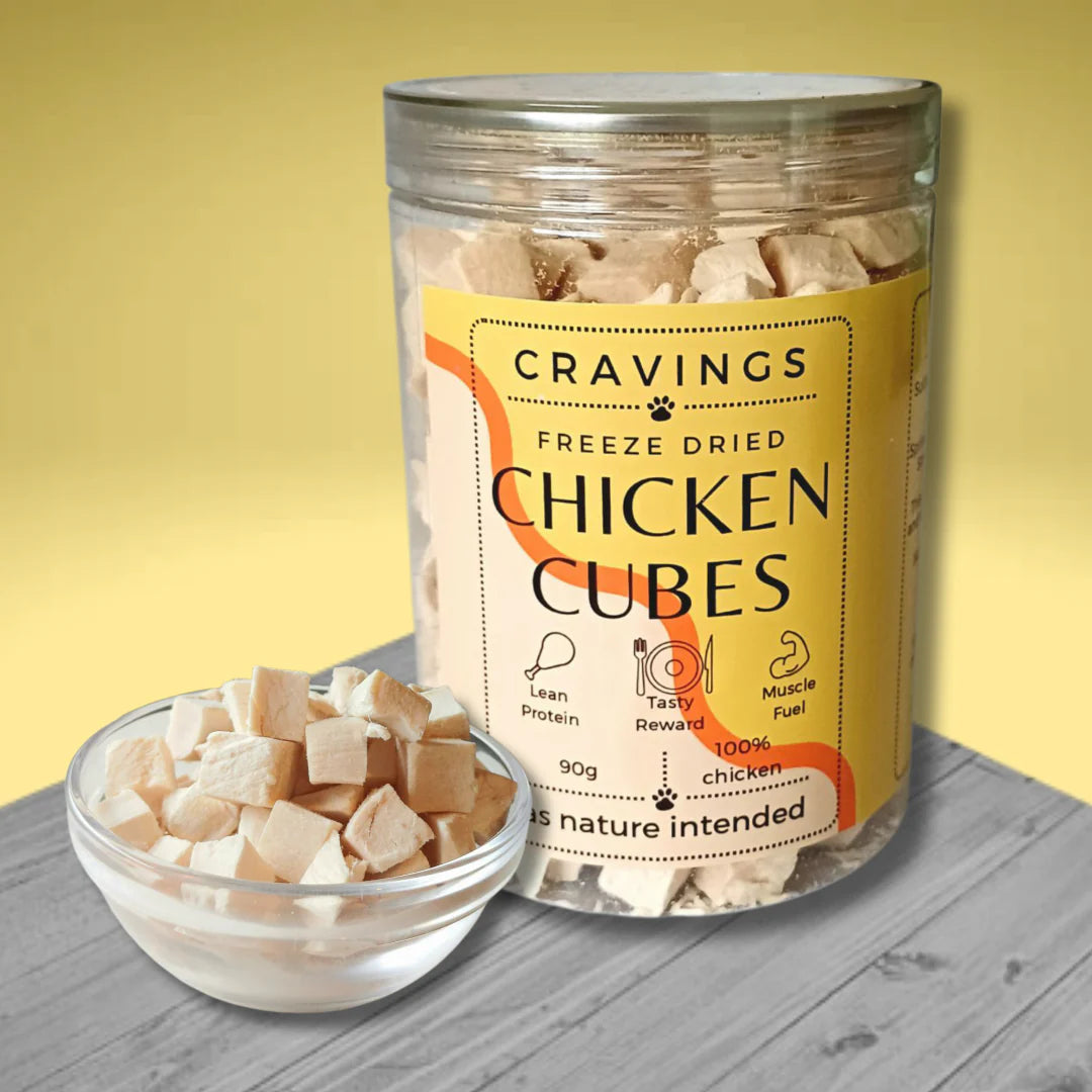 CRAVINGS PET CARE
Freeze Dried Chicken Cubes 90g