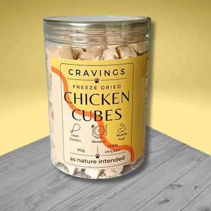 CRAVINGS PET CARE
Freeze Dried Chicken Cubes 90g