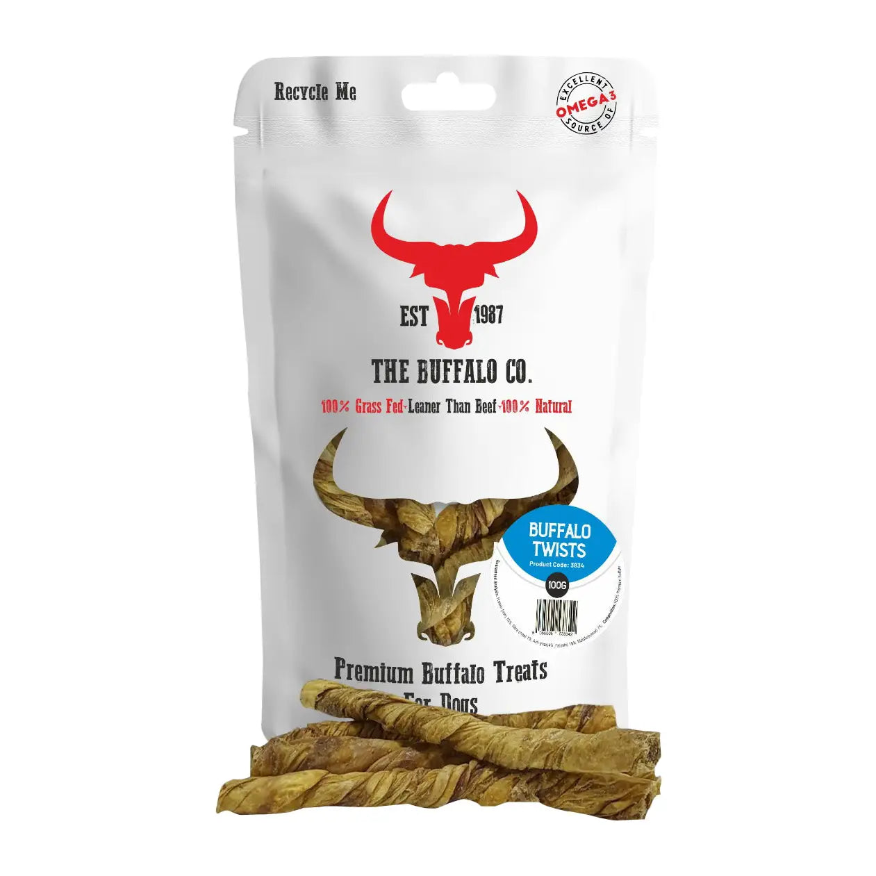 Buffalo Twists-Dog Treats-100g Natural Dog Treats