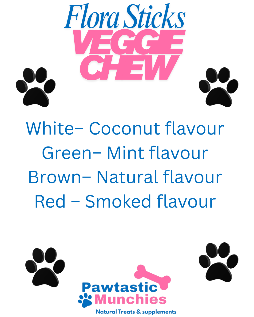 Flora Sticks - Veggie Chew Natural Dog Treats