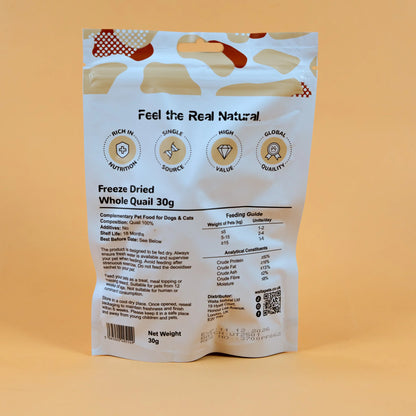 Waita Freeze Dried Quail 30g For Dogs and Cats