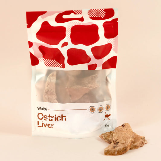 Waita Freeze Dried Ostrich Liver 50g suitable for dogs and cats Waita Pets