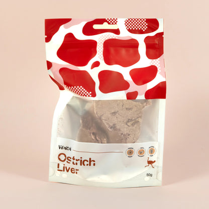 Waita Freeze Dried Ostrich Liver 50g suitable for dogs and cats Waita Pets