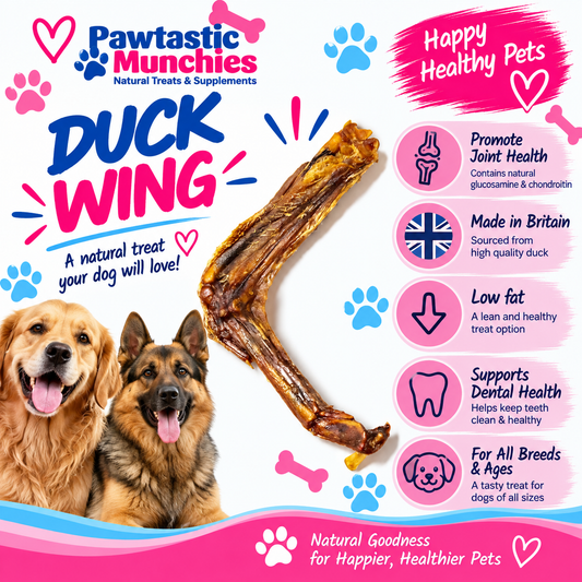 Duck Wings natural dog chew hypoallergenic Pawtastic Munchies