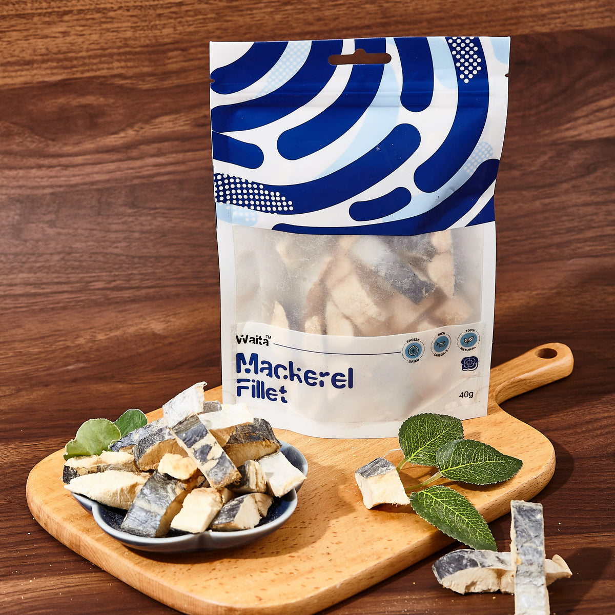 Waita Freeze Dried Mackerel 40g | Freeze Dried Natural Treats for Dogs and Cats Pawtastic Munchies