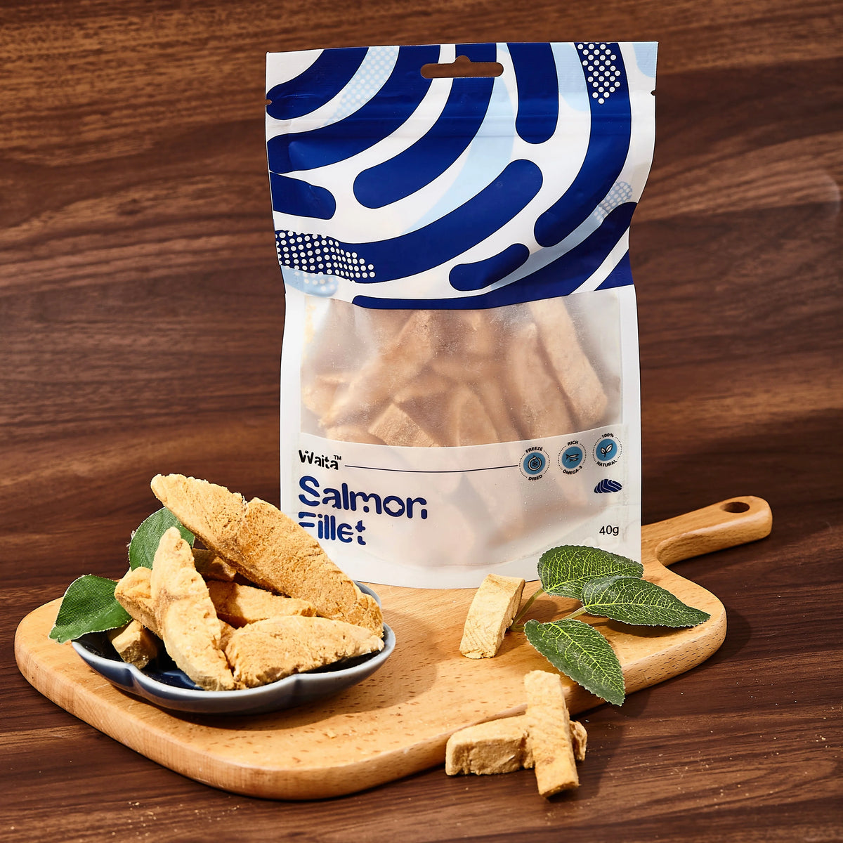 Waita Freeze Dried Salmon 40g | Freeze Dried Natural Treats For Dogs And Cats Pawtastic Munchies
