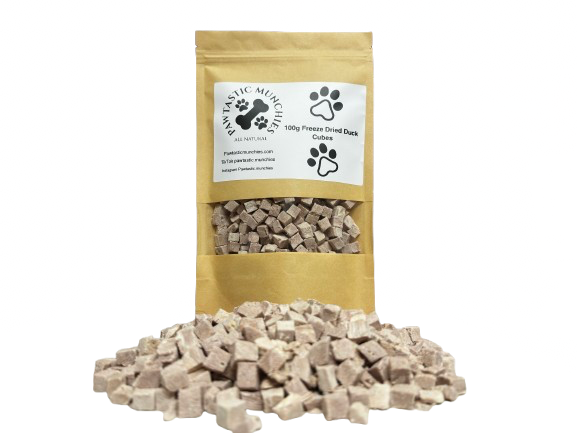 100g Freeze Dried Duck Cubes