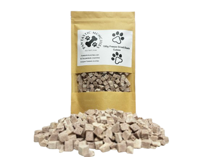 100g Freeze Dried Duck Cubes