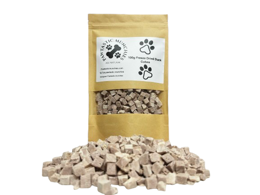 100g Freeze Dried Duck Cubes